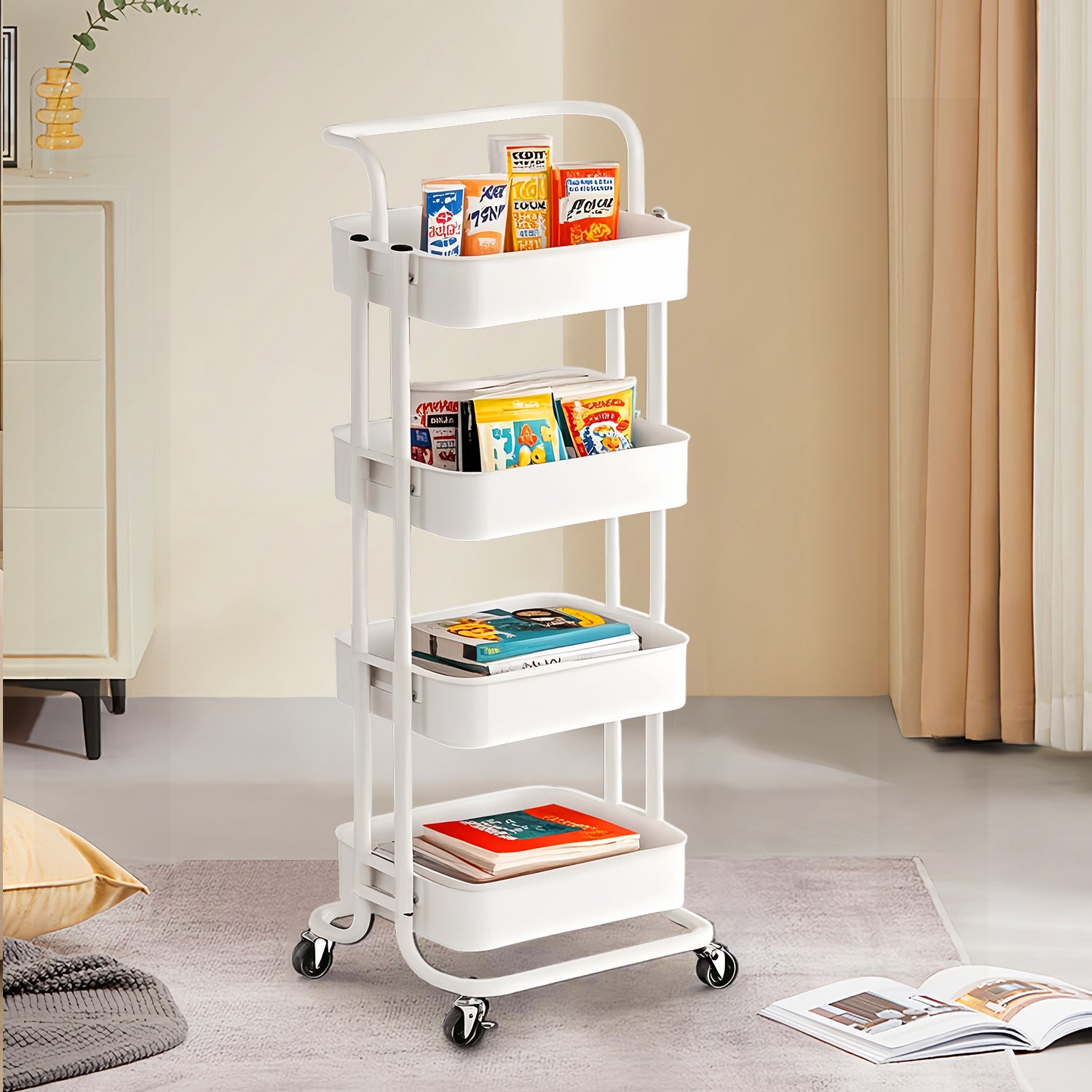 Drofex - 4 Tier Mesh Utility Cart