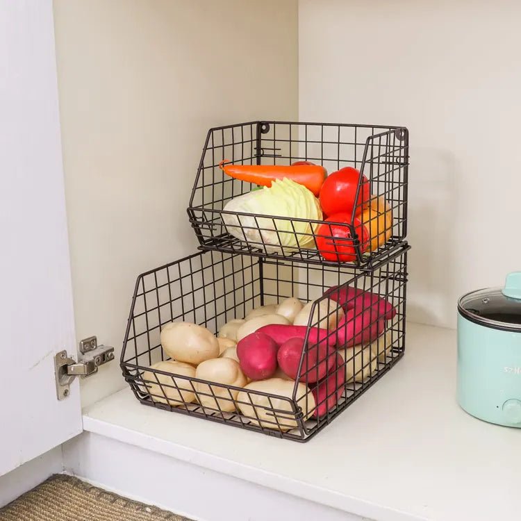 Drofex - 2 - Tier Stackable Wire Baskets - Drofex