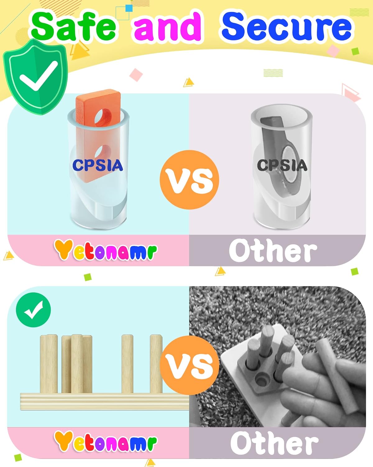 Drofex Montessori Toys for 1 2 3 Years Old Boys Girls Birthday Gifts, Wooden Sensory Toys for Ages 2 - 4 Toddlers Kids Baby, Toddler Stocking Stuffers Learning Toy Activities Puzzles Ages 1 - 3 - Drofex