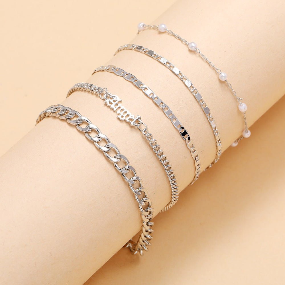 Gold Color Bracelet Stacking Delicate Gold Chain Bracelet Paperclip Chain Bracelet Women Fashion Jewelry Gift - Drofex