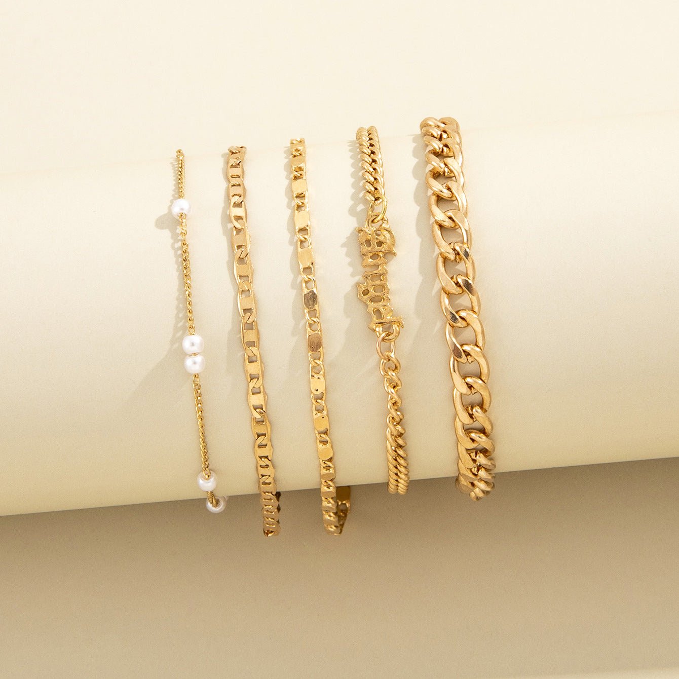 Gold Color Bracelet Stacking Delicate Gold Chain Bracelet Paperclip Chain Bracelet Women Fashion Jewelry Gift - Drofex