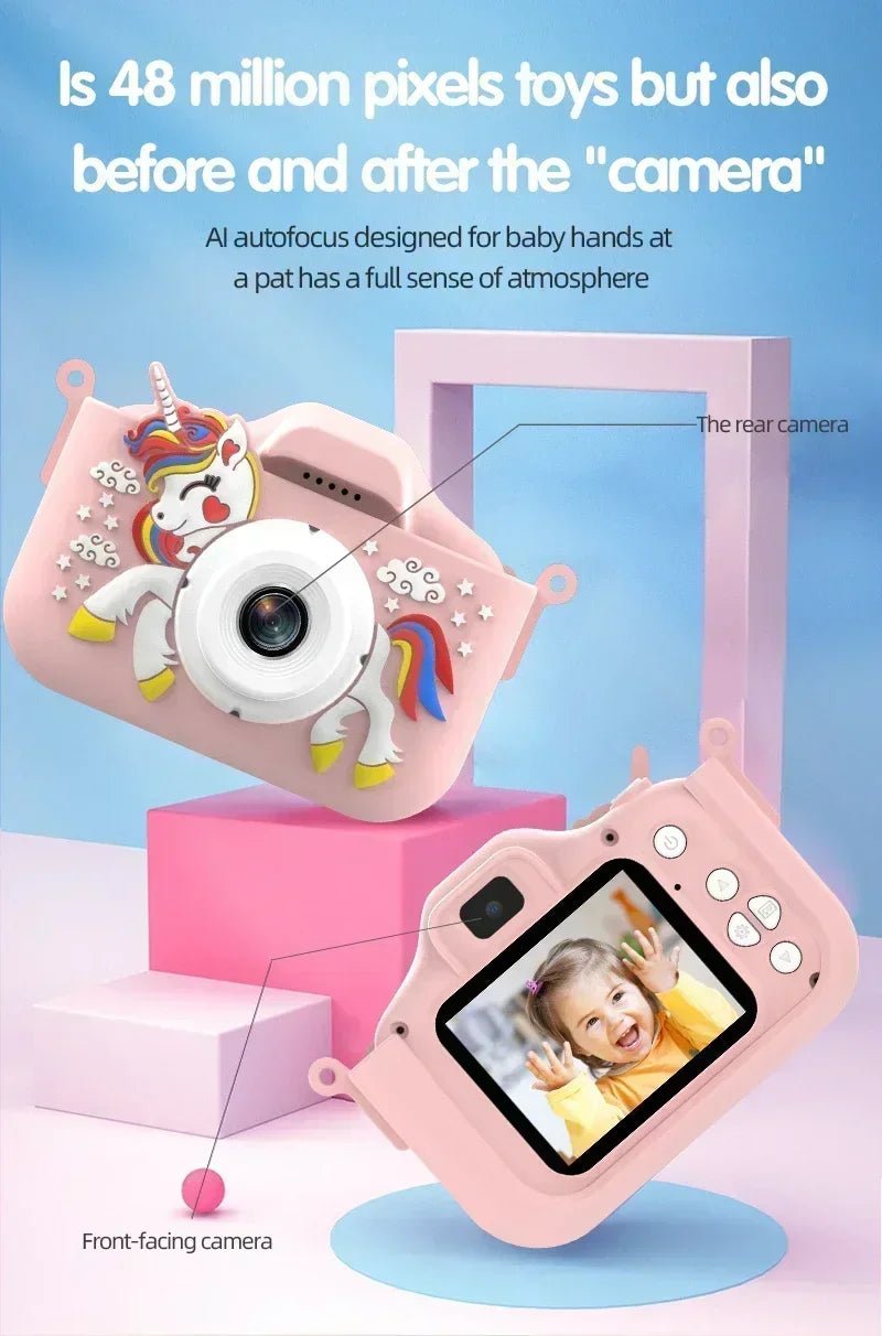 Kids Camera for Toddler Girls Boys Aged 3 - 9, Drofex 40MP Kids Toys Digital Camera 3 4 5 6 7 8 9 Year Old Girls Boys, Children Christmas Birthday Gift for Kids, Green,BLue,Pink - Drofex
