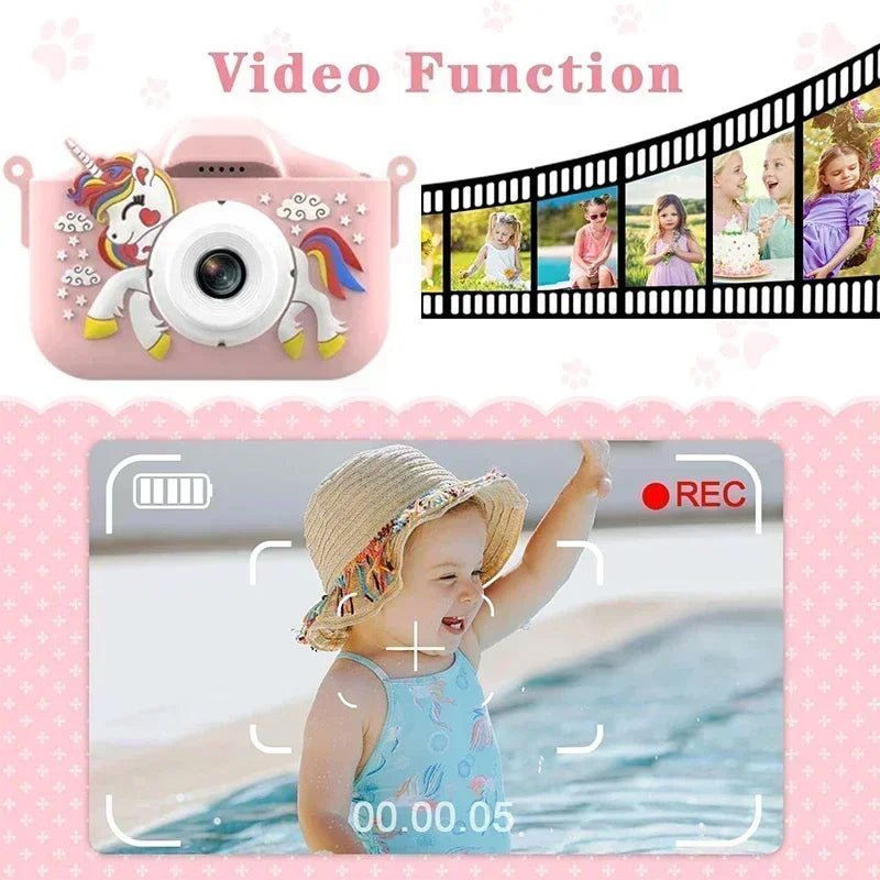 Kids Camera for Toddler Girls Boys Aged 3 - 9, Drofex 40MP Kids Toys Digital Camera 3 4 5 6 7 8 9 Year Old Girls Boys, Children Christmas Birthday Gift for Kids, Green,BLue,Pink - Drofex
