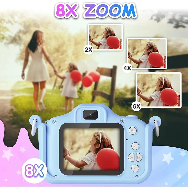 Kids Camera for Toddler Girls Boys Aged 3 - 9, Drofex 40MP Kids Toys Digital Camera 3 4 5 6 7 8 9 Year Old Girls Boys, Children Christmas Birthday Gift for Kids, Green,BLue,Pink - Drofex